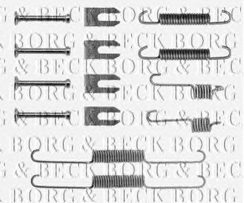 Комплектующие, колодки дискового тормоза BORG & BECK BBK6020