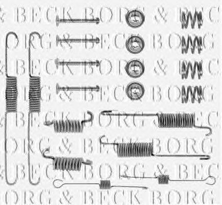 Комплектующие, колодки дискового тормоза BORG & BECK BBK6024