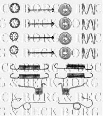 Комплектующие, колодки дискового тормоза BORG & BECK BBK6027