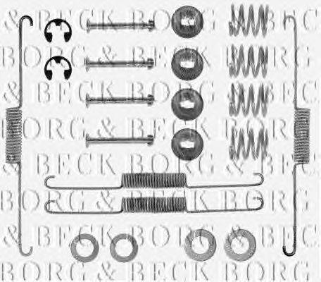 Комплектующие, колодки дискового тормоза BORG & BECK BBK6036
