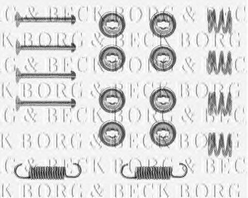 Комплектующие, колодки дискового тормоза BORG & BECK BBK6044