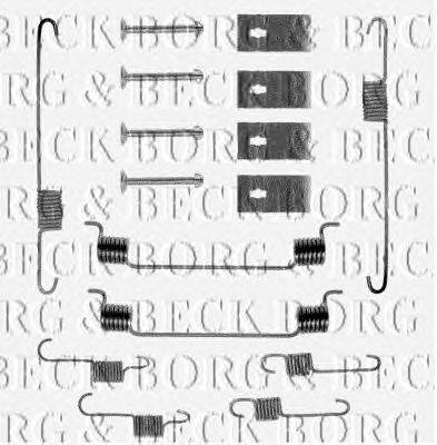 Комплектующие, колодки дискового тормоза BORG & BECK BBK6049