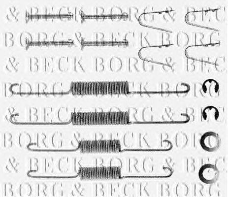 Комплектующие, колодки дискового тормоза BORG & BECK BBK6051