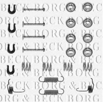 Комплектующие, колодки дискового тормоза BORG & BECK BBK6062