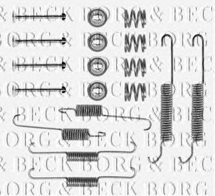 Комплектующие, колодки дискового тормоза BORG & BECK BBK6087