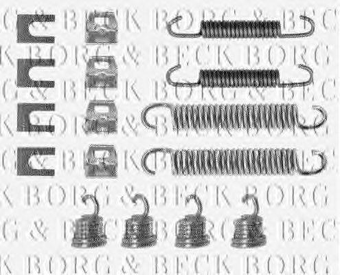 Комплектующие, колодки дискового тормоза BORG & BECK BBK6090