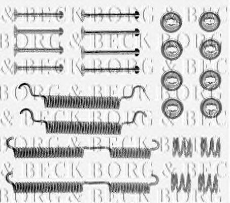 Комплектующие, колодки дискового тормоза BORG & BECK BBK6092
