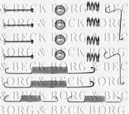 Комплектующие, колодки дискового тормоза BORG & BECK BBK6097
