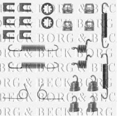 Комплектующие, колодки дискового тормоза BORG & BECK BBK6104