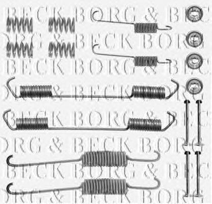 Комплектующие, колодки дискового тормоза BORG & BECK BBK6105