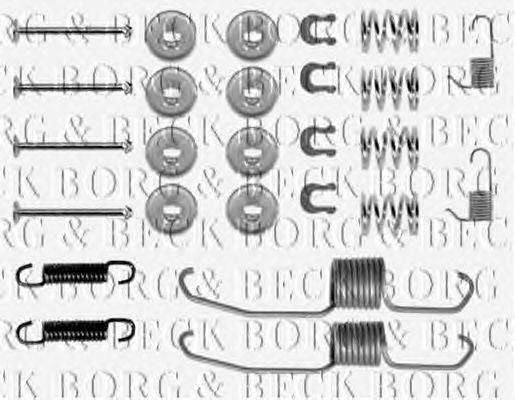 Комплектующие, колодки дискового тормоза BORG & BECK BBK6108