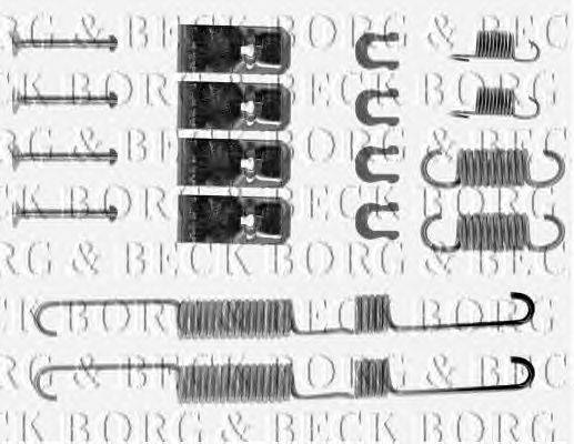 Комплектующие, колодки дискового тормоза BORG & BECK BBK6109