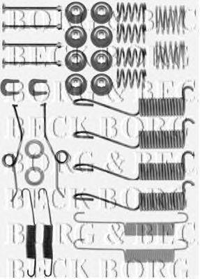 Комплектующие, колодки дискового тормоза BORG & BECK BBK6110