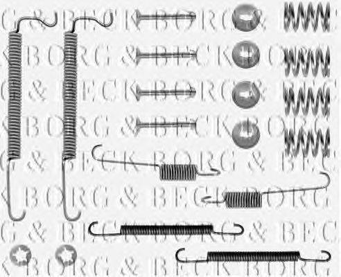 Комплектующие, колодки дискового тормоза BORG & BECK BBK6118