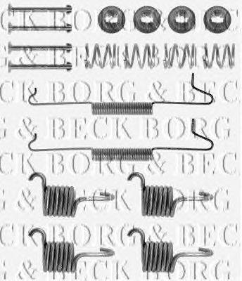 Комплектующие, колодки дискового тормоза BORG & BECK BBK6124