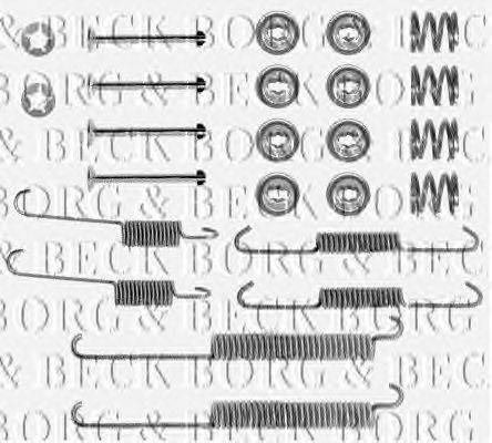 Комплектующие, колодки дискового тормоза BORG & BECK BBK6132