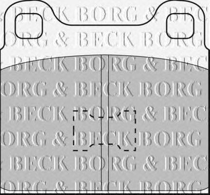 Комплект тормозных колодок, дисковый тормоз BORG & BECK BBP1001
