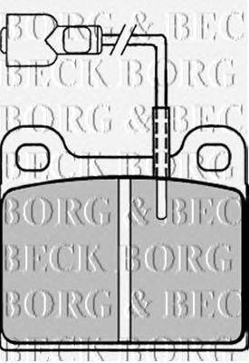 Комплект тормозных колодок, дисковый тормоз BORG & BECK BBP1002