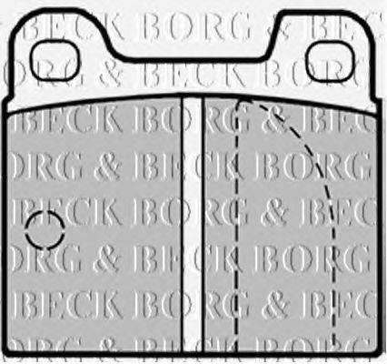 Комплект тормозных колодок, дисковый тормоз BORG & BECK BBP1003
