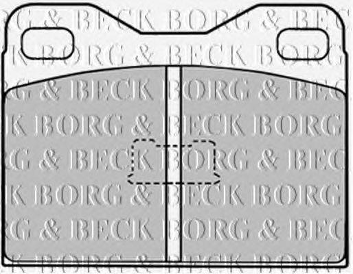 Комплект тормозных колодок, дисковый тормоз BORG & BECK BBP1006