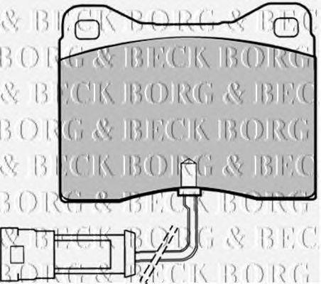 Комплект тормозных колодок, дисковый тормоз BORG & BECK BBP1008