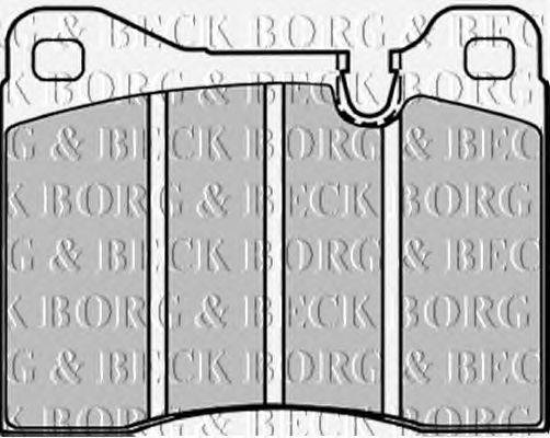 Комплект тормозных колодок, дисковый тормоз BORG & BECK BBP1013