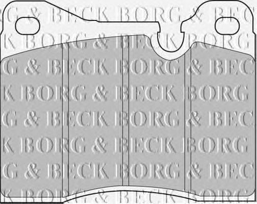 Комплект тормозных колодок, дисковый тормоз BORG & BECK BBP1014