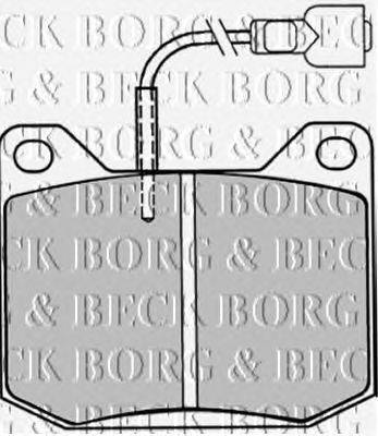 Комплект тормозных колодок, дисковый тормоз BORG & BECK BBP1016