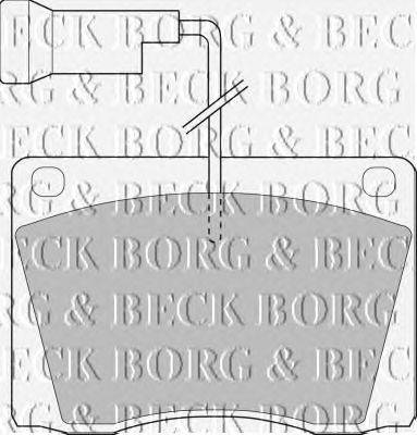 Комплект тормозных колодок, дисковый тормоз BORG & BECK BBP1021