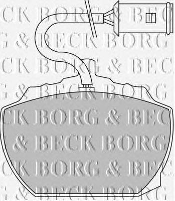 Комплект тормозных колодок, дисковый тормоз BORG & BECK BBP1022