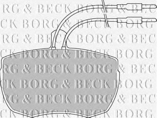 Комплект тормозных колодок, дисковый тормоз BORG & BECK BBP1024