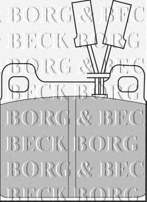 Комплект тормозных колодок, дисковый тормоз BORG & BECK BBP1025