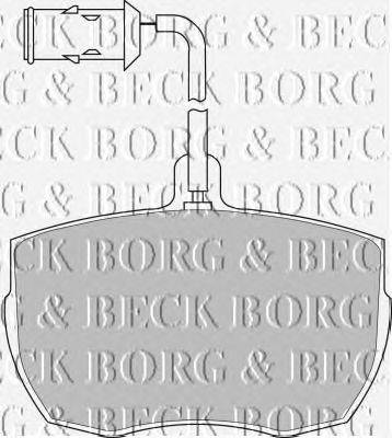 Комплект тормозных колодок, дисковый тормоз BORG & BECK BBP1026