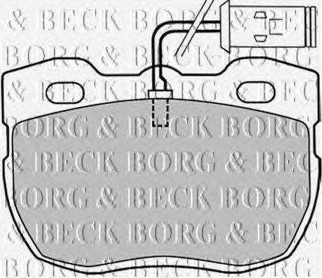 Комплект тормозных колодок, дисковый тормоз BORG & BECK BBP1028