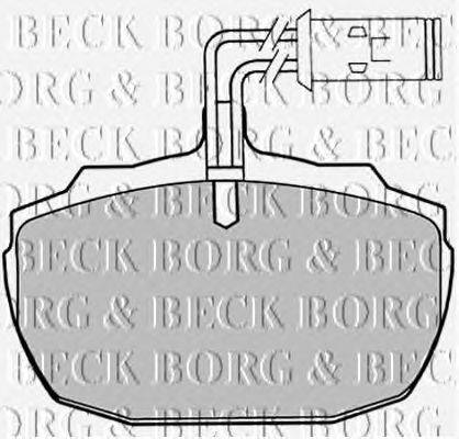 Комплект тормозных колодок, дисковый тормоз BORG & BECK BBP1031