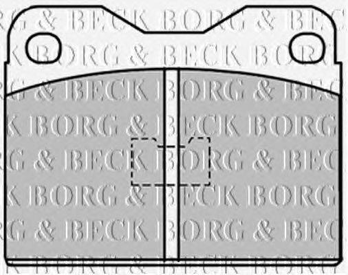 Комплект тормозных колодок, дисковый тормоз BORG & BECK BBP1033