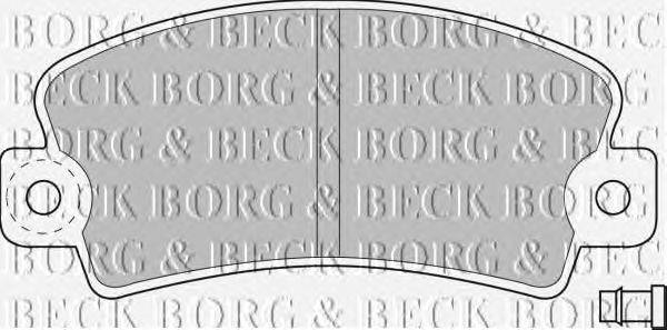 Комплект тормозных колодок, дисковый тормоз BORG & BECK BBP1036