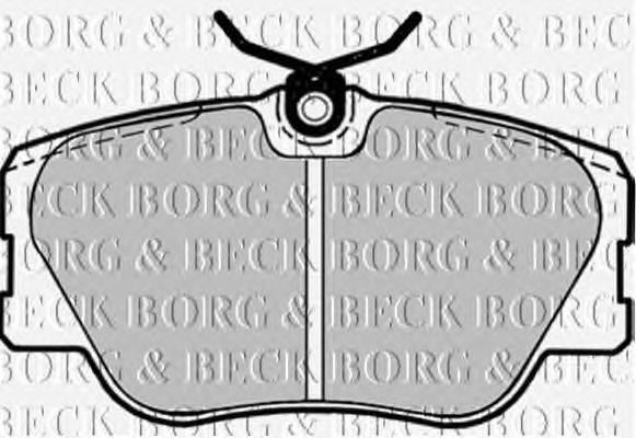 Комплект тормозных колодок, дисковый тормоз BORG & BECK BBP1042