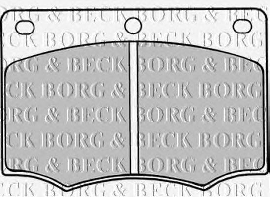 Комплект тормозных колодок, дисковый тормоз BORG & BECK BBP1044