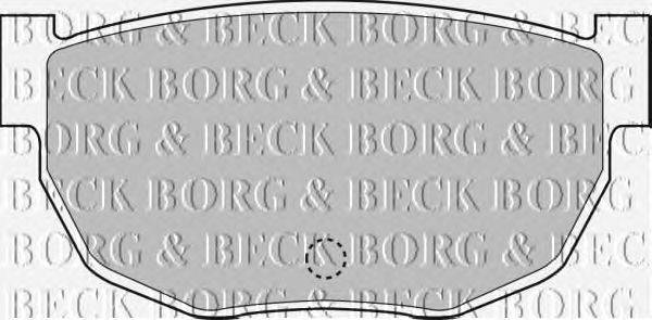 Комплект тормозных колодок, дисковый тормоз BORG & BECK BBP1046
