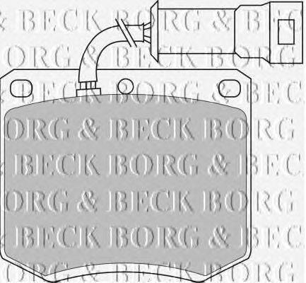 Комплект тормозных колодок, дисковый тормоз BORG & BECK BBP1052