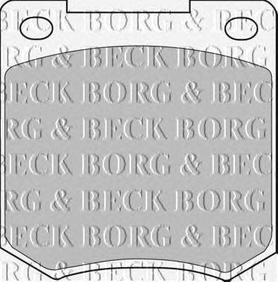 Комплект тормозных колодок, дисковый тормоз BORG & BECK BBP1054