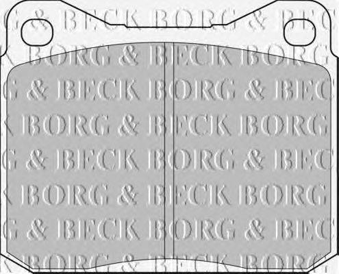 Комплект тормозных колодок, дисковый тормоз BORG & BECK BBP1057