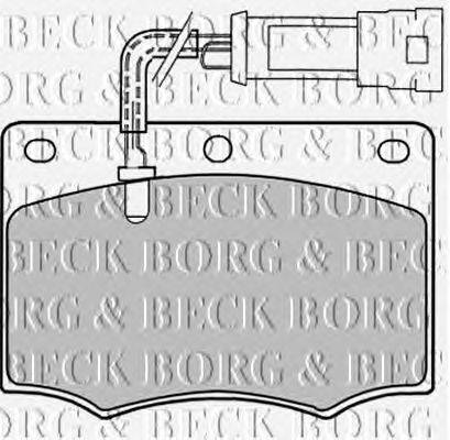 Комплект тормозных колодок, дисковый тормоз BORG & BECK BBP1058