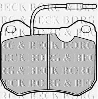 Комплект тормозных колодок, дисковый тормоз BORG & BECK BBP1064