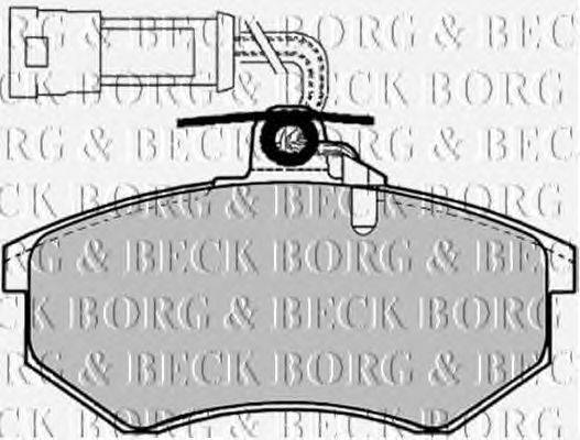 Комплект тормозных колодок, дисковый тормоз BORG & BECK BBP1066