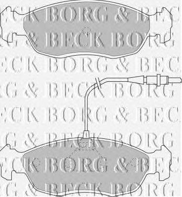 Комплект тормозных колодок, дисковый тормоз BORG & BECK BBP1069