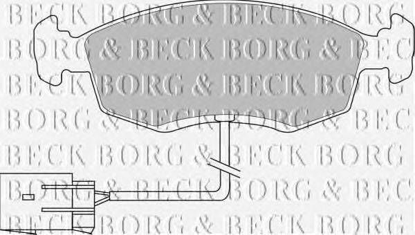 Комплект тормозных колодок, дисковый тормоз BORG & BECK BBP1070