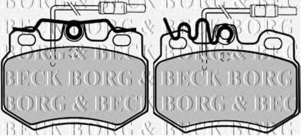 Комплект тормозных колодок, дисковый тормоз BORG & BECK BBP1073