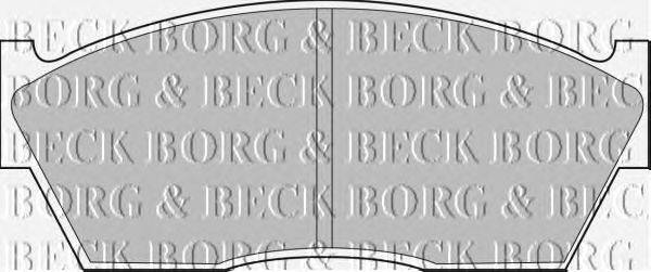 Комплект тормозных колодок, дисковый тормоз BORG & BECK BBP1077